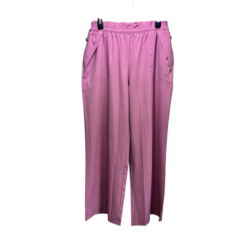 Athletex Performance Wide Leg Bussines Comfort Pants Women XL Pink Elastic Waist